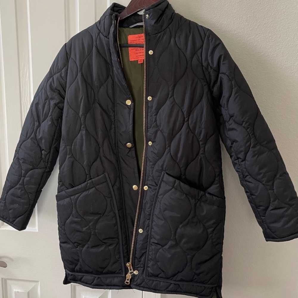 J. Crew Black Quilted Puffer Jacket
